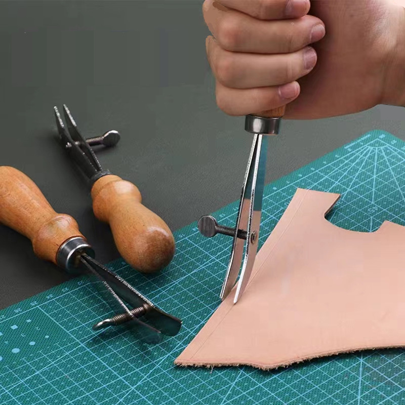 Groover Stitching Tool - Ayarlanabilir Deri Kenar Kırıcı Scriber Sıkma