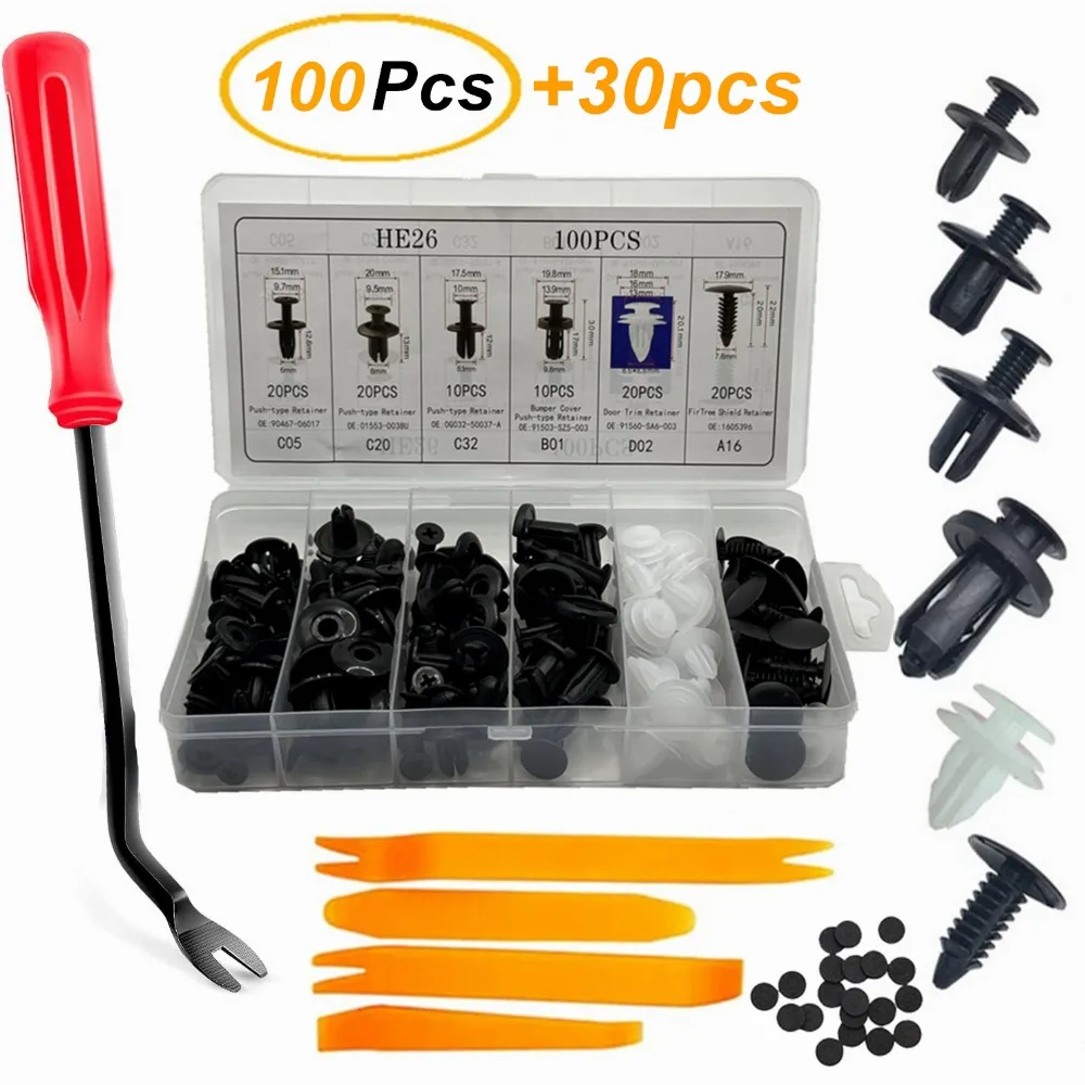 Rivet Setter Tool - Yeni 100 adet Araba Plastik Klipler