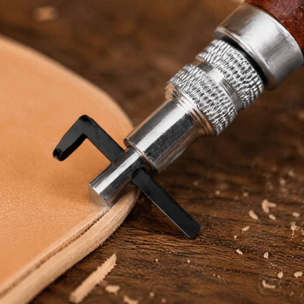 Groover Stitching Tool - Ayarlanabilir Derinlikli Deri Kanal Açma Aleti